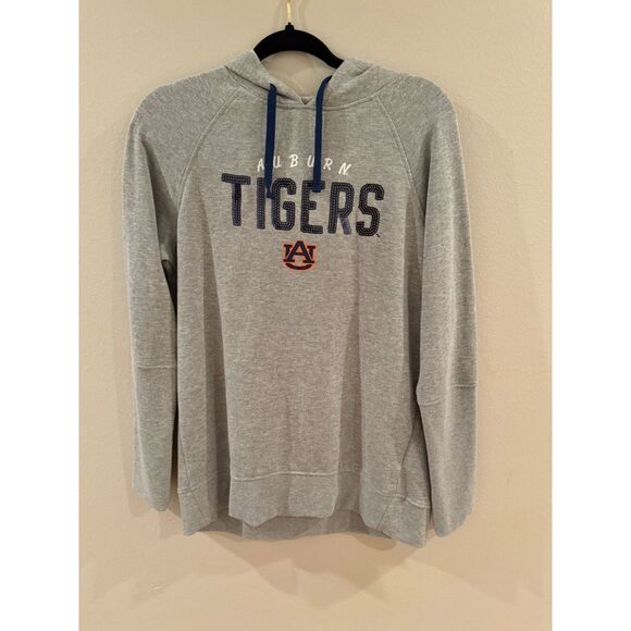 G-III 4Her by Carl Banks Tops - Auburn Tigers Womens Sequin Hoodie Gray Medium SEC Team Go Tigers!